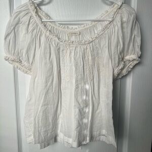 Doen Frederica Top in Sea Salt Medium